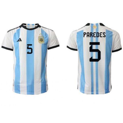 Argentina Leandro Paredes #5 Replica Home Shirt World Cup 2022 Short Sleeve